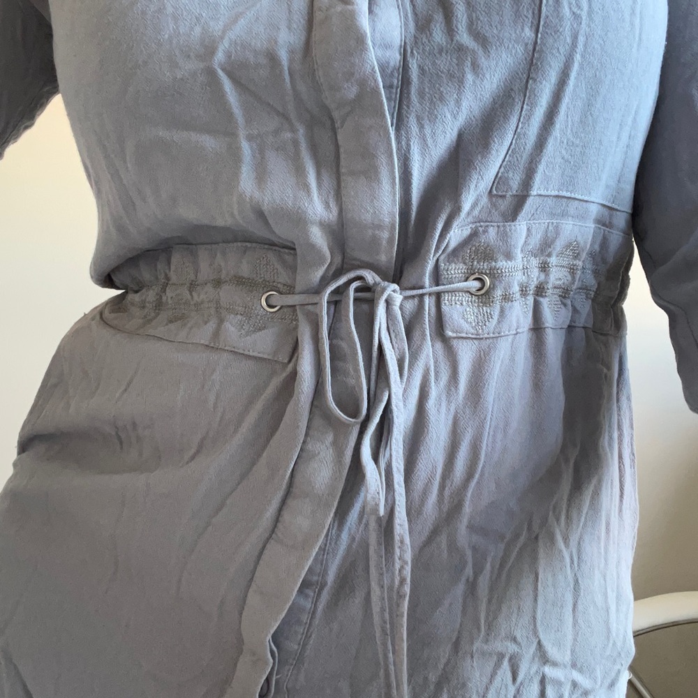 Grey great shape shirt with tie - Picture 4 of 9